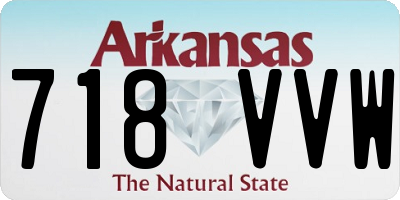 AR license plate 718VVW
