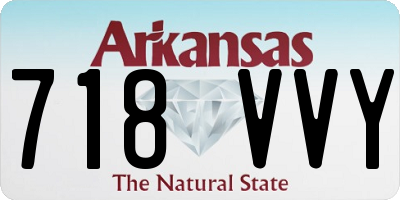 AR license plate 718VVY