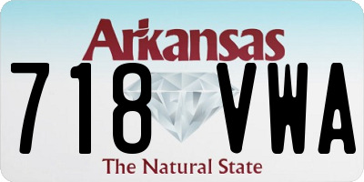 AR license plate 718VWA