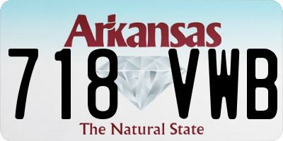 AR license plate 718VWB