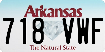 AR license plate 718VWF