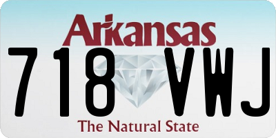 AR license plate 718VWJ