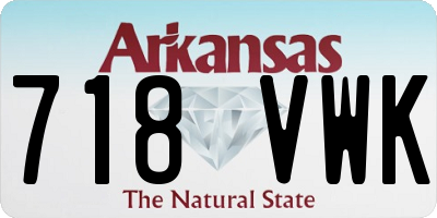 AR license plate 718VWK