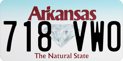 AR license plate 718VWO