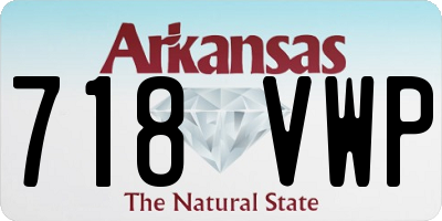 AR license plate 718VWP