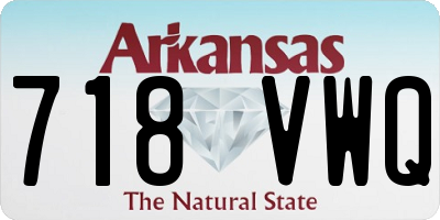 AR license plate 718VWQ
