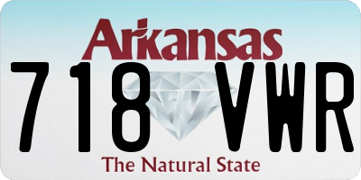AR license plate 718VWR