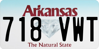 AR license plate 718VWT