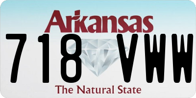 AR license plate 718VWW
