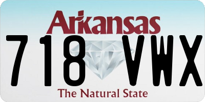 AR license plate 718VWX
