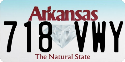 AR license plate 718VWY
