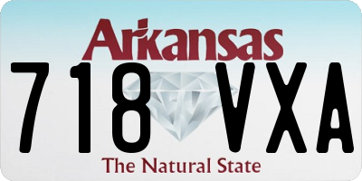 AR license plate 718VXA