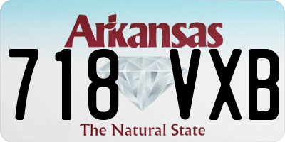 AR license plate 718VXB