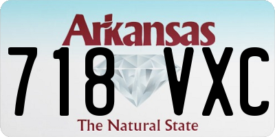 AR license plate 718VXC