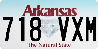 AR license plate 718VXM