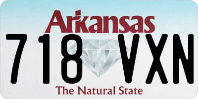 AR license plate 718VXN