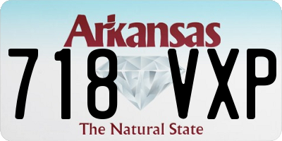 AR license plate 718VXP
