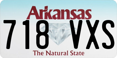 AR license plate 718VXS