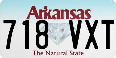 AR license plate 718VXT