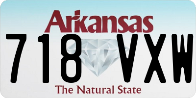 AR license plate 718VXW