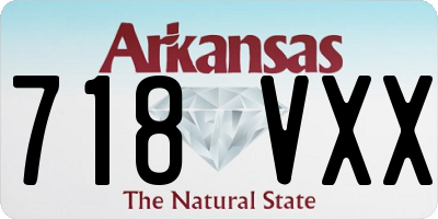 AR license plate 718VXX
