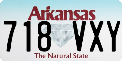 AR license plate 718VXY