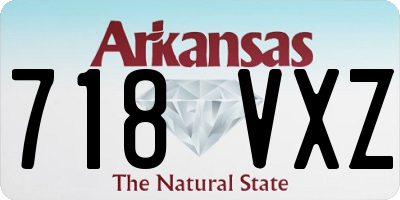 AR license plate 718VXZ
