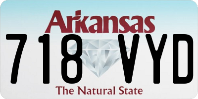 AR license plate 718VYD