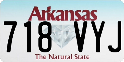 AR license plate 718VYJ