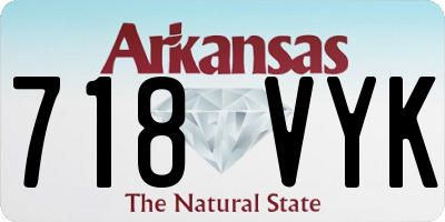 AR license plate 718VYK