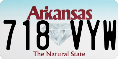 AR license plate 718VYW