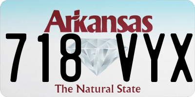 AR license plate 718VYX