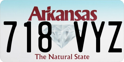 AR license plate 718VYZ