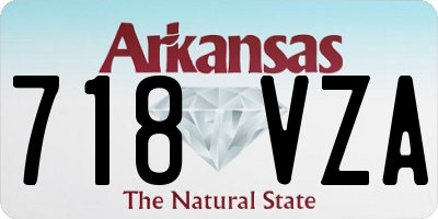 AR license plate 718VZA