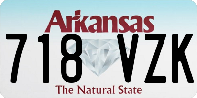 AR license plate 718VZK