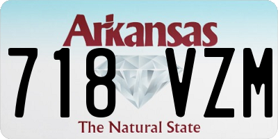 AR license plate 718VZM
