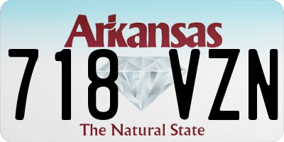 AR license plate 718VZN
