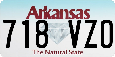 AR license plate 718VZO
