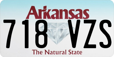 AR license plate 718VZS