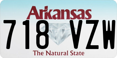 AR license plate 718VZW
