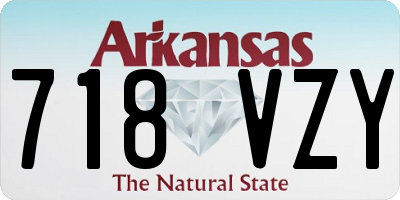 AR license plate 718VZY