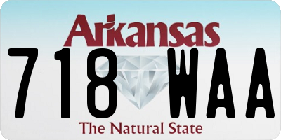 AR license plate 718WAA