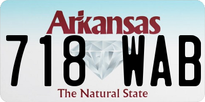 AR license plate 718WAB