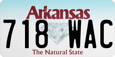 AR license plate 718WAC