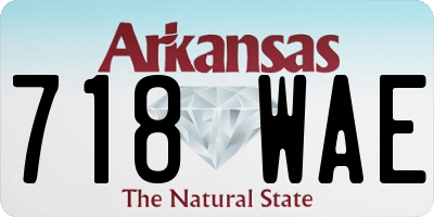 AR license plate 718WAE