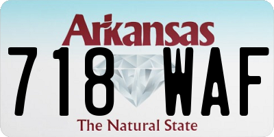 AR license plate 718WAF