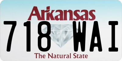 AR license plate 718WAI