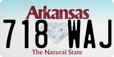 AR license plate 718WAJ
