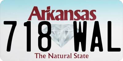 AR license plate 718WAL