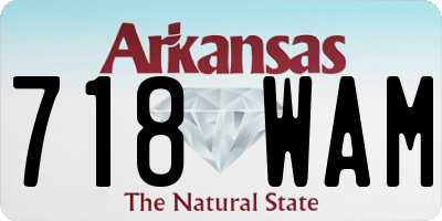 AR license plate 718WAM